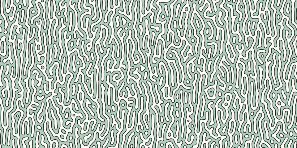 Reaction diffusion background. Turing generative design. Organic line art wal Illustrazione stock
