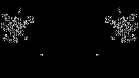 Reaction-diffusion fills up 2v Stock Footage 122898956
