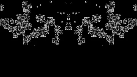 Reaction-diffusion fills up screen 1v Stock Footage 122900459