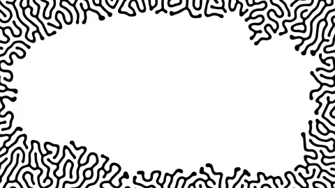 Reaction diffusion organic growing pattern. Cell division science background. Stock Footage 242958417