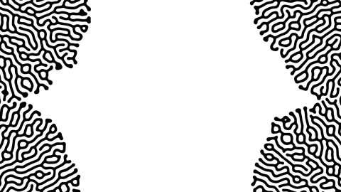 Reaction diffusion organic growing pattern. Cell division science background. Stock Footage 252696318