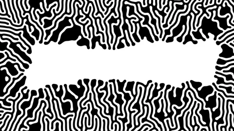 Reaction diffusion organic growing pattern. Cell division science background. Stock Footage 254368405