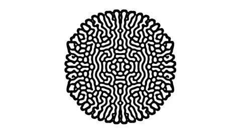 Reaction diffusion organic pattern. Cell division. Illustrazione stock