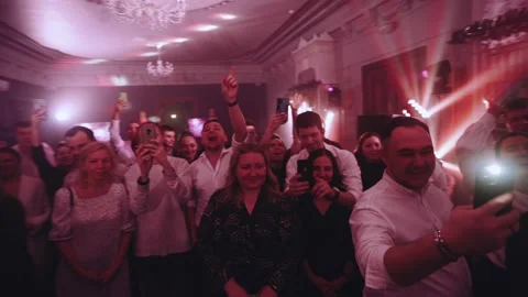 Reaction of guests at the event Stock Footage 169041267