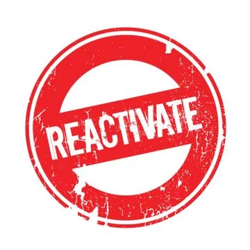 Reactivate rubber stamp 스톡 일러스트