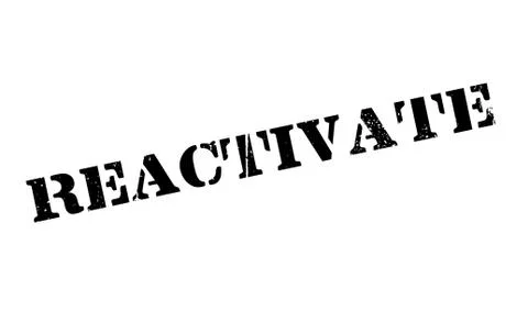 Reactivate rubber stamp Stockillustratie