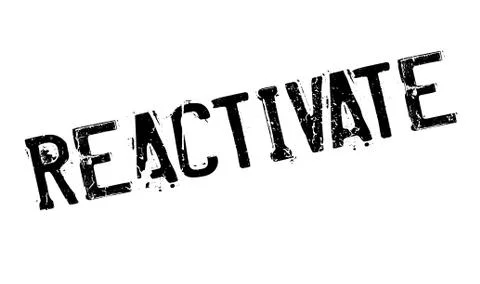 Reactivate rubber stamp Stock Illustration