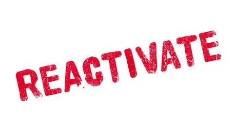 Reactivate rubber stamp Stock Illustration