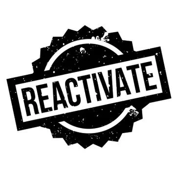 Reactivate rubber stamp Illustrazione stock