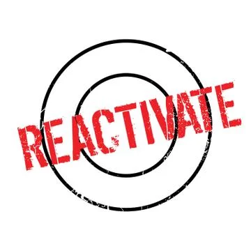 Reactivate rubber stamp 스톡 일러스트
