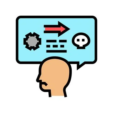 Reactive aggression color icon vector illustration Illustrazione stock