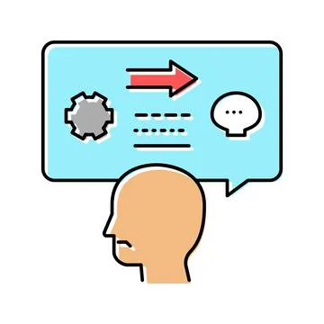 Reactive aggression color icon vector illustration Illustrazione stock