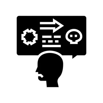 Reactive aggression glyph icon vector illustration Stock Illustration