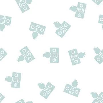 Reactive aggression glyph seamless pattern Stock Illustration