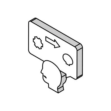 Reactive aggression isometric icon vector illustration Stock Illustration