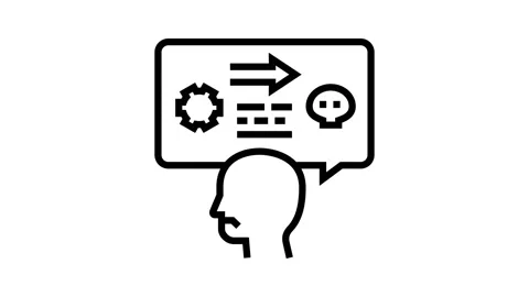 Reactive aggression line icon animation 스톡 동영상 224328551