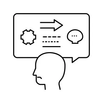 Reactive aggression line icon vector illustration Stock Illustration