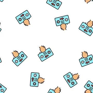 Reactive aggression vector seamless pattern Stock Illustration