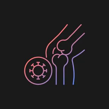Reactive arthritis gradient vector icon for dark theme 스톡 일러스트