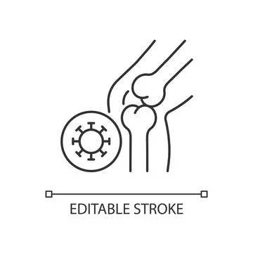 Reactive arthritis linear icon Stock Illustration