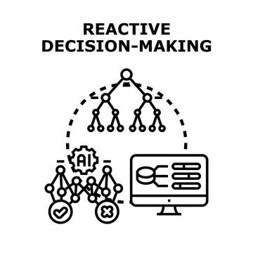 Reactive decision making utilizing artificial intelligence algorithms 스톡 일러스트