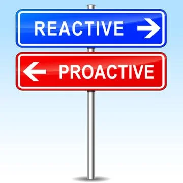 Reactive or proactive choice Stock Illustration