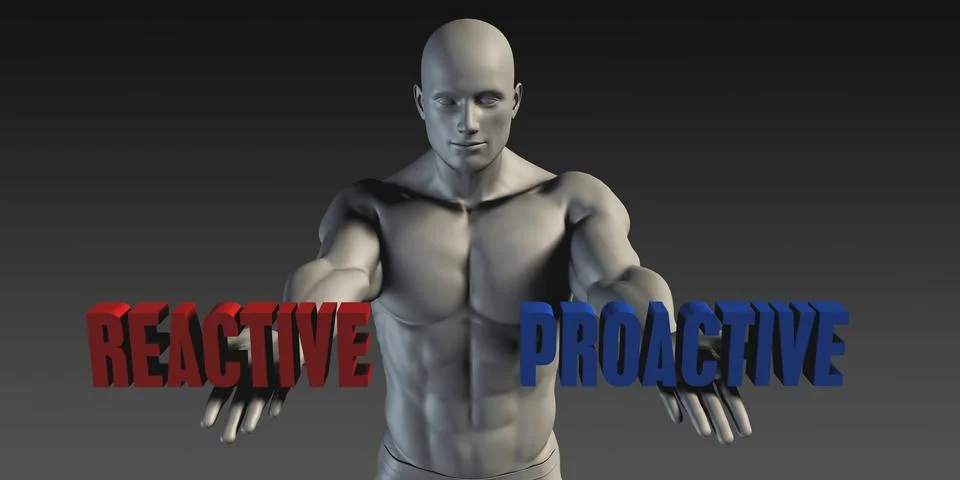 Reactive or Proactive Illustrazione stock