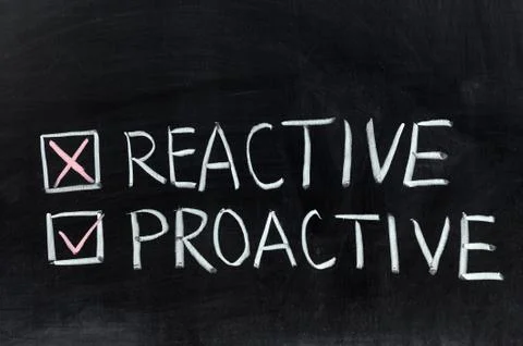 Reactive or proactive Stock Photos