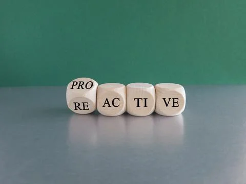 Reactive or proactive symbol. Stock Photos