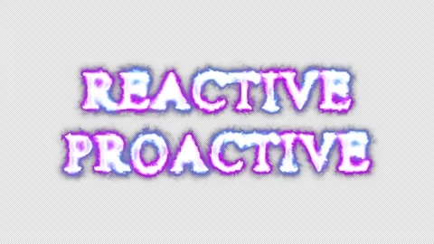 Reactive proactive neon effects, text animation on transparent background Video stock 303345648