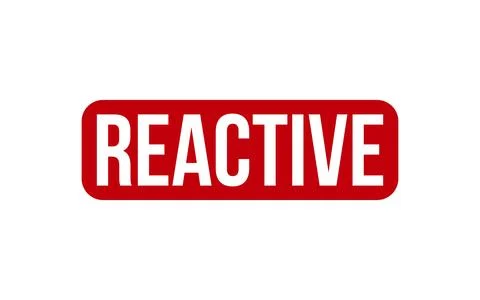 Reactive Stamp. Red Reactive Rubber grunge Stamp Stock Illustration