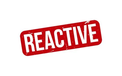 Reactive Stamp. Red Reactive Rubber grunge Stamp Stock Illustration