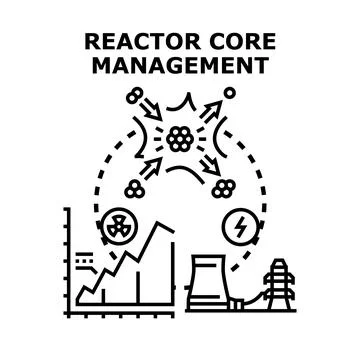 Reactor core management for atomic power generation development Stock Illustration