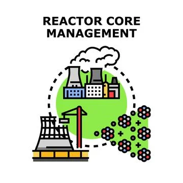 Reactor core management concept vector illustration Stock Illustration