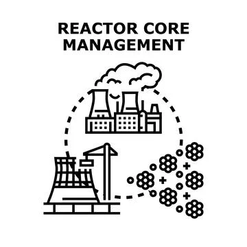 Reactor core management concept vector illustration Stock Illustration