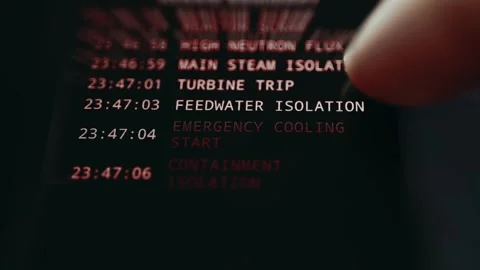 Reactor Emergency Shutdown Event Timeline Stock Footage 338335451