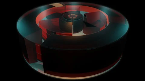 Reactor engine cylinder with alpha Stock Footage 33445211