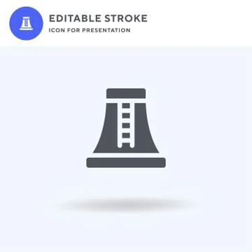 Reactor icon vector, filled flat sign, solid pictogram isolated on white, logo Illustrazione stock
