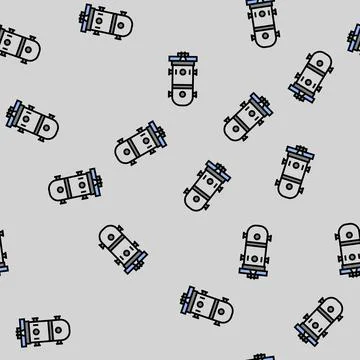 Reactor vessel nuclear energy vector seamless pattern Illustrazione stock
