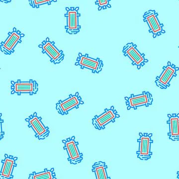 Reactor vessel nuclear energy vector seamless pattern Stock Illustration