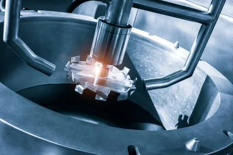 Reactors mixer of suspensions and solutions. Manufacture of pharmaceutical in Stock Photos