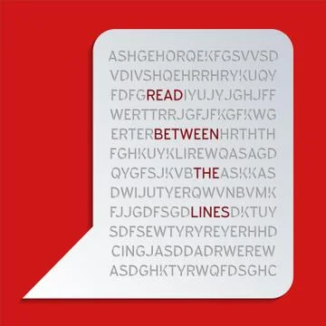 Read between the lines Stock Illustration