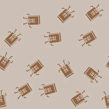 Read book character glyph vector seamless pattern Stock Illustration