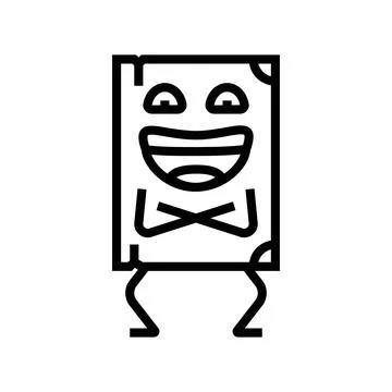 Read book character line icon vector illustration Stock Illustration