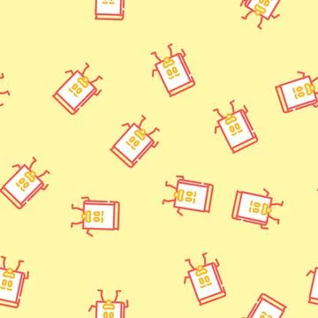 Read book character vector seamless pattern Stock Illustration