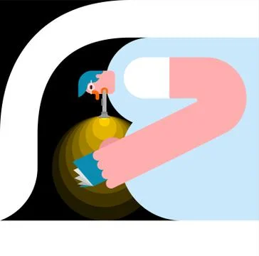 Read book under blanket with flashlight. Night reading. Vector illustration. 스톡 일러스트