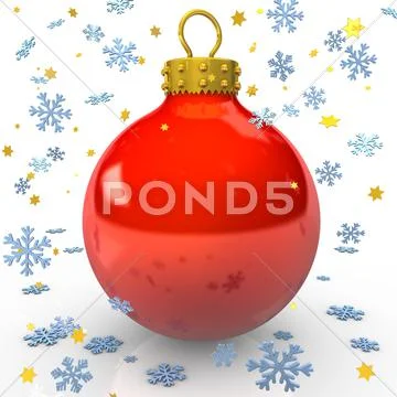 Read christmas bauble Stock Illustration
