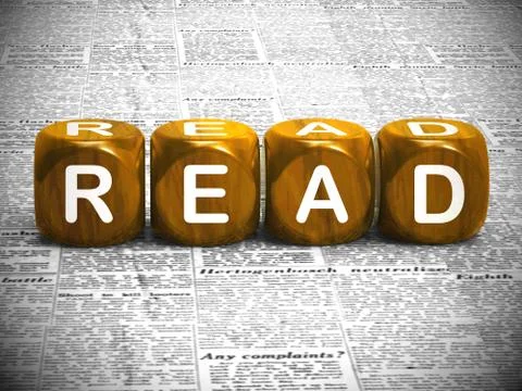 Read concept icon means information from articles and newspapers Stock Illustration