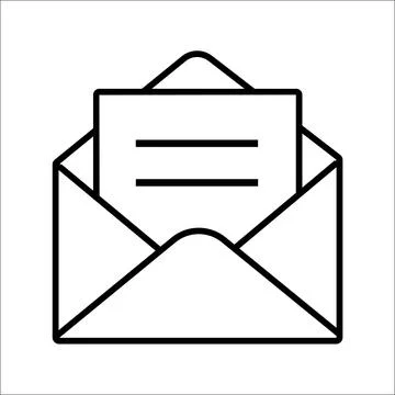Read Email Line Icon Stock Illustration