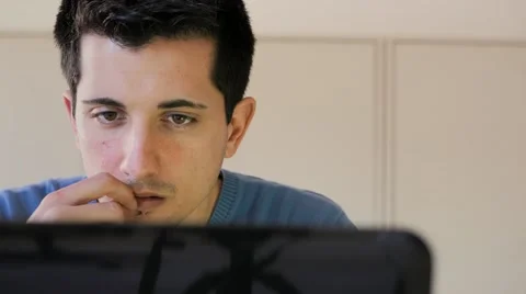 Read focused on the PC in the office Stock Footage 60681067